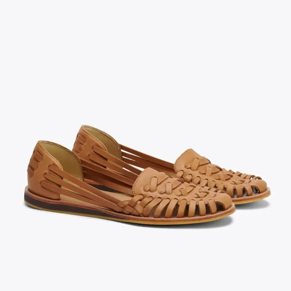 Nisolo Leather Sandal Huarache Women's Almond NWOB $138 - Picture 2 of 7